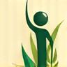 Icon of a leaf and human figure representing sustainable lifestyle upgrades