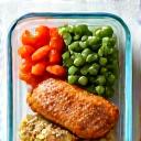 Container with pre-prepped healthy meal.