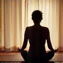 Someone practicing gentle stretching or meditation as part of a pre-sleep routine, showcasing stress reduction before bedtime.